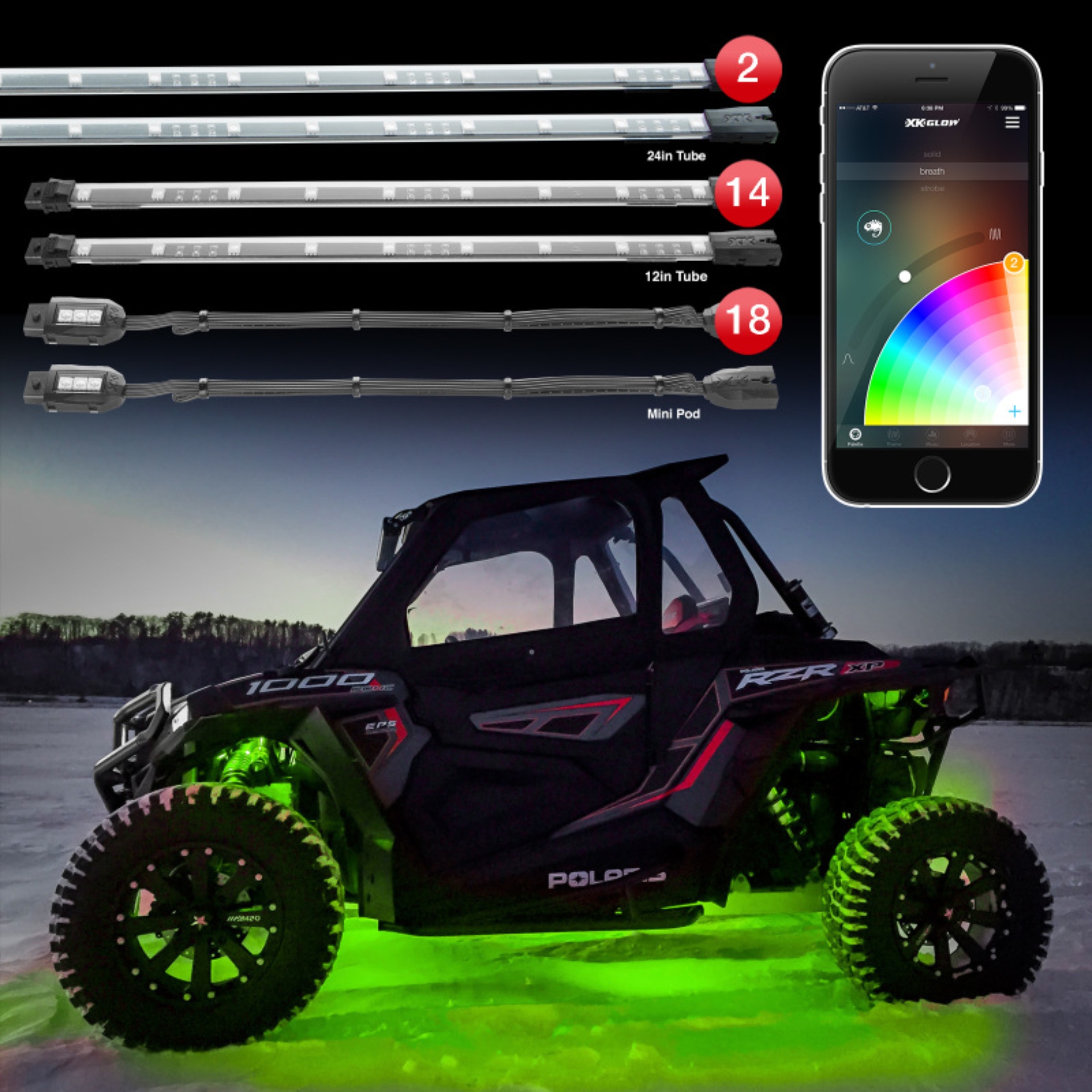 Picture of XKGLOW XKG Offroad Accent Lights Light Accessories and Wiring - XK-UTV-ADV
