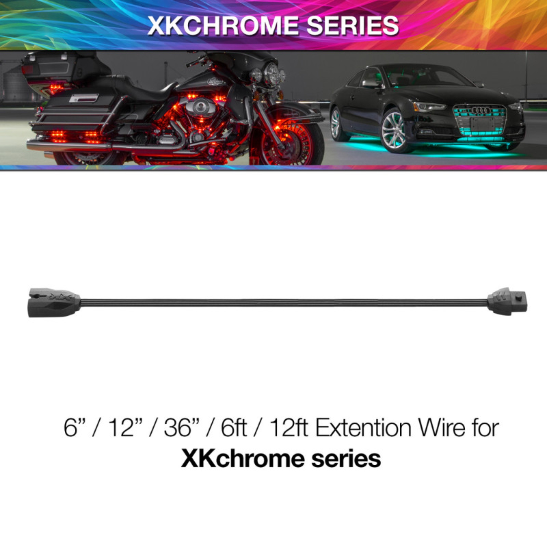 Picture of XKGLOW XKG Moto Extension Wires Light Accessories and Wiring - XK-4P-WIRE-6
