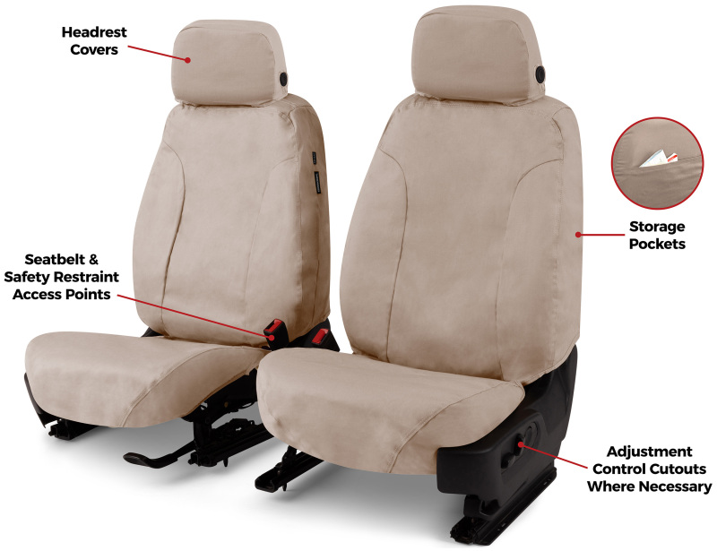 Picture of Covercraft 11-24 Jeep Grand Polycotton SeatSaver Custom Second Row Seat Covers - Taupe
