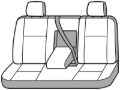 Picture of Covercraft 21-24 Chevrolet Trailblazer Polycotton SeatSaver Custom Second Row Seat Covers - Wet Sand