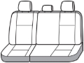 Picture of Covercraft 21-24 Toyota Sienna Polycotton SeatSaver Custom Third Row Seat Covers - Misty Grey
