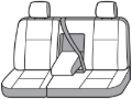 Picture of Covercraft 11-14 Chevrolet Tahoe Waterproof Polyester SeatSaver Custom Second Row Seat Covers - Grey