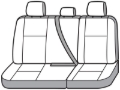 Picture of Covercraft 16-23 Toyota Tacoma Polycotton SeatSaver Custom Second Row Seat Covers - Misty Grey