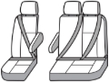 Picture of Covercraft 15-21 Ford Transit Waterproof Polyester SeatSaver Custom Third Row Seat Covers - Grey