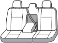 Picture of Covercraft 19-24 Dodge Ram Polycotton SeatSaver Custom Second Row Seat Covers - Wet Sand