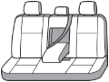 Picture of Covercraft 21-24 Ford Bronco Polycotton SeatSaver Custom Second Row Seat Covers - Misty Grey
