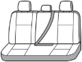 Picture of Covercraft 21-24 Ford Bronco Polycotton SeatSaver Custom Second Row Seat Covers - Grey