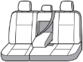 Picture of Covercraft 21-24 Ford F-250 Polycotton SeatSaver Custom Second Row Seat Covers - Wet Sand