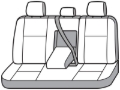 Picture of Covercraft 21-23 Toyota Venza Polycotton SeatSaver Custom Second Row Seat Covers - Misty Grey