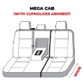 Picture of Covercraft 22-24 Dodge RAM Mega Polycotton SeatSaver Custom Second Row Seat Covers - Misty Grey