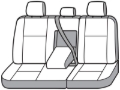 Picture of Covercraft 23-24 Toyota Sequoia Polycotton SeatSaver Custom Second Row Seat Covers - Misty Grey