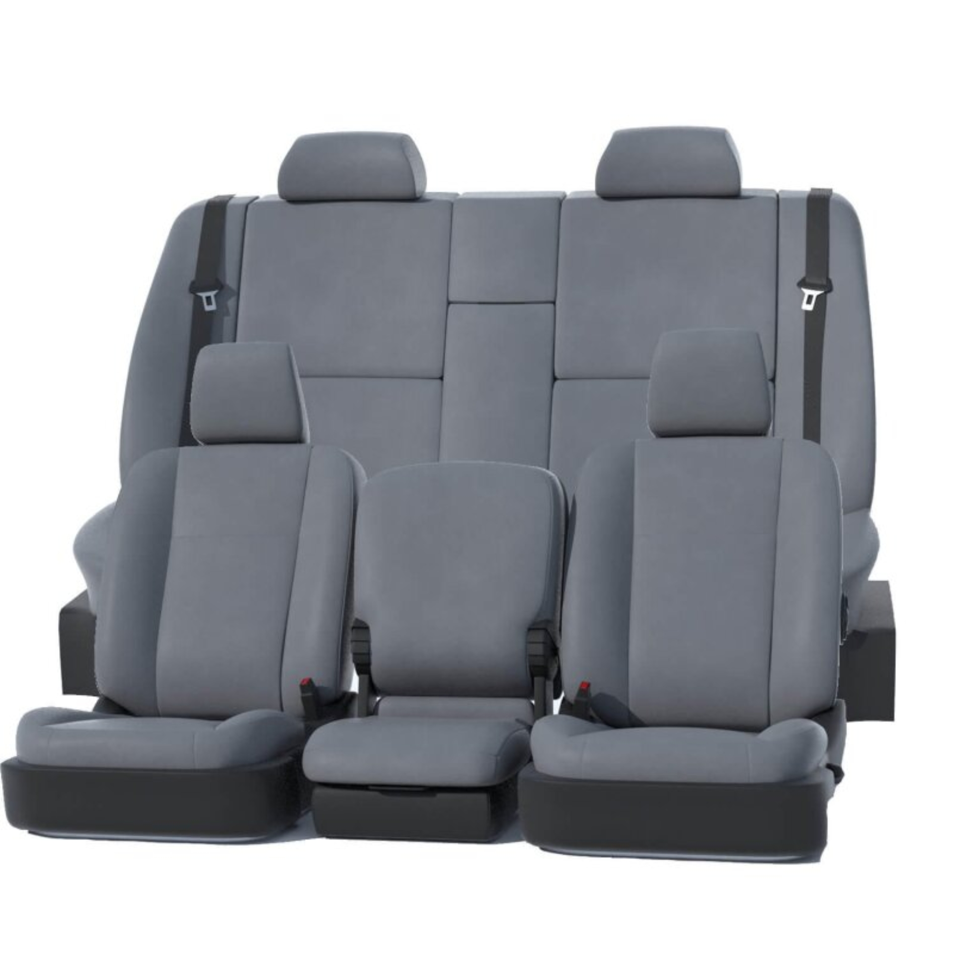 Picture of Covercraft 13-18 Dodge Ram Leatherette PrecisionFit Custom Front Row Seat Covers - Med Grey