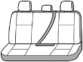Picture of Covercraft 22-24 Ford Maverick Polycotton SeatSaver Custom Second Row Seat Covers - Misty Grey