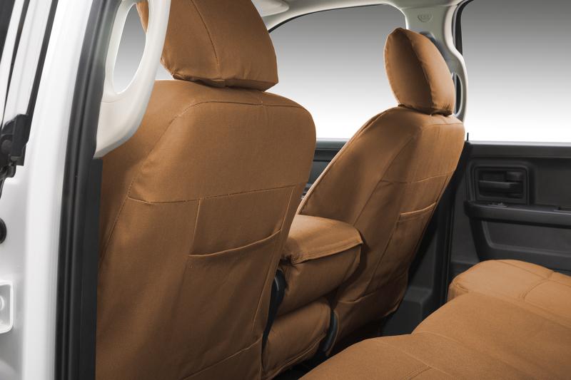 Picture of Covercraft 17-18 Ford F250-F350-F450-F550 Carhartt PrecisionFit Second Row Seat Covers - Brown