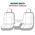 Picture of Covercraft 19-24 Dodge Ram Waterproof Polyester SeatSaver Custom Front Row Seat Covers - Grey