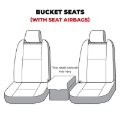 Picture of Covercraft 22-24 Dodge Ram 2500 Waterproof Polyester SeatSaver Custom Front Row Seat Covers - Grey