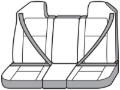 Picture of Covercraft 1998-02 Dodge Ram Waterproof Polyester SeatSaver Custom Front Row Seat Covers - Grey