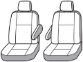 Picture of Covercraft 20-23 Dodge Durango Polycotton SeatSaver Custom Second Row Seat Covers - Charcoal