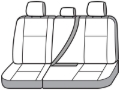 Picture of Covercraft 15-18 Ford F150 Polycotton SeatSaver Custom Second Row Seat Covers - Misty Grey