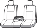 Picture of Covercraft 20-23 Ford Explorer Polycotton SeatSaver Custom Second Row Seat Covers - Charcoal