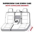 Picture of Covercraft 21-24 Ford F-150 Waterproof Polyester SeatSaver Custom Second Row Seat Covers - Grey