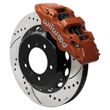 Picture of Wilwood 99-12 Porsche 911 (996/997) Aero6 Front Brake Kit Drill/Slot 14.00in Rotor W/Lines - Red