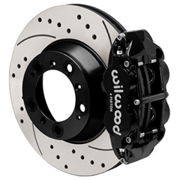 Picture of Wilwood 99-12 Porsche 911 (996/997) Superlite 4R Rear Brake Kit Drilled 14.00in Rotor w/Lines - Blk