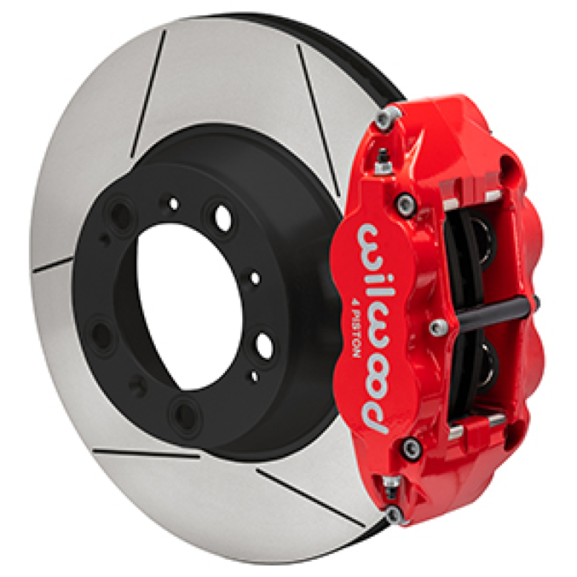 Picture of Wilwood 99-12 Porsche 911(996/997) Superlite 4R Rear Brake Kit Slotted 14.00in Rotor W/Lines - Red