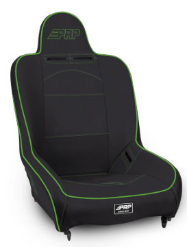 Picture of PRP Premier High Back Suspension Seat- Black/Green Vinyl