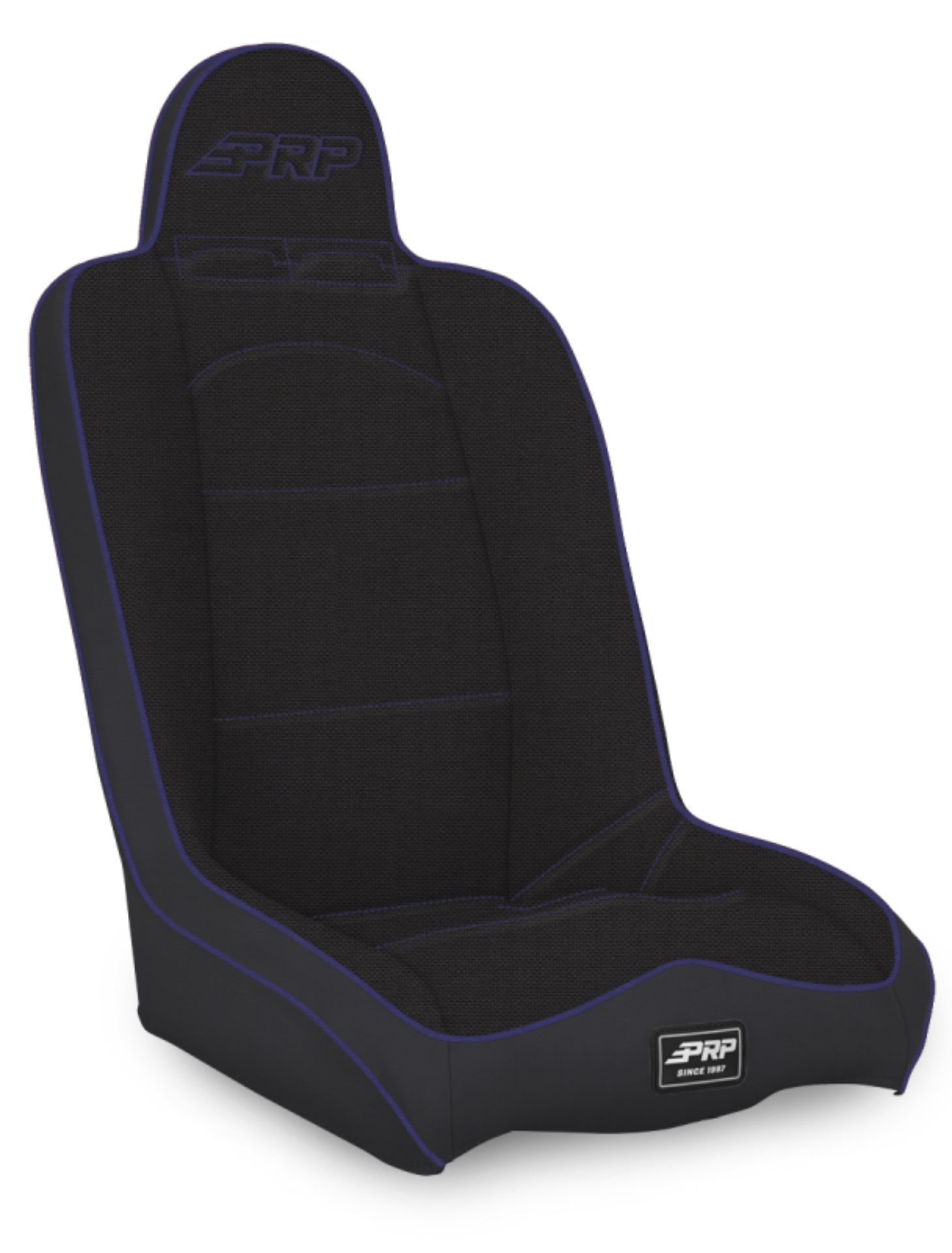 Picture of PRP Daily Driver High Back Suspension Seat- Black/Purple Tweed