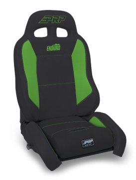 Picture of PRP EnduroCrawl Reclining Suspension Seat - Black/Green Vinyl - Passenger