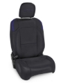 Picture of PRP Jeep Wrangler JL Front Seat Covers - 2 door- with Molle Back (Pair) - Black/Purple