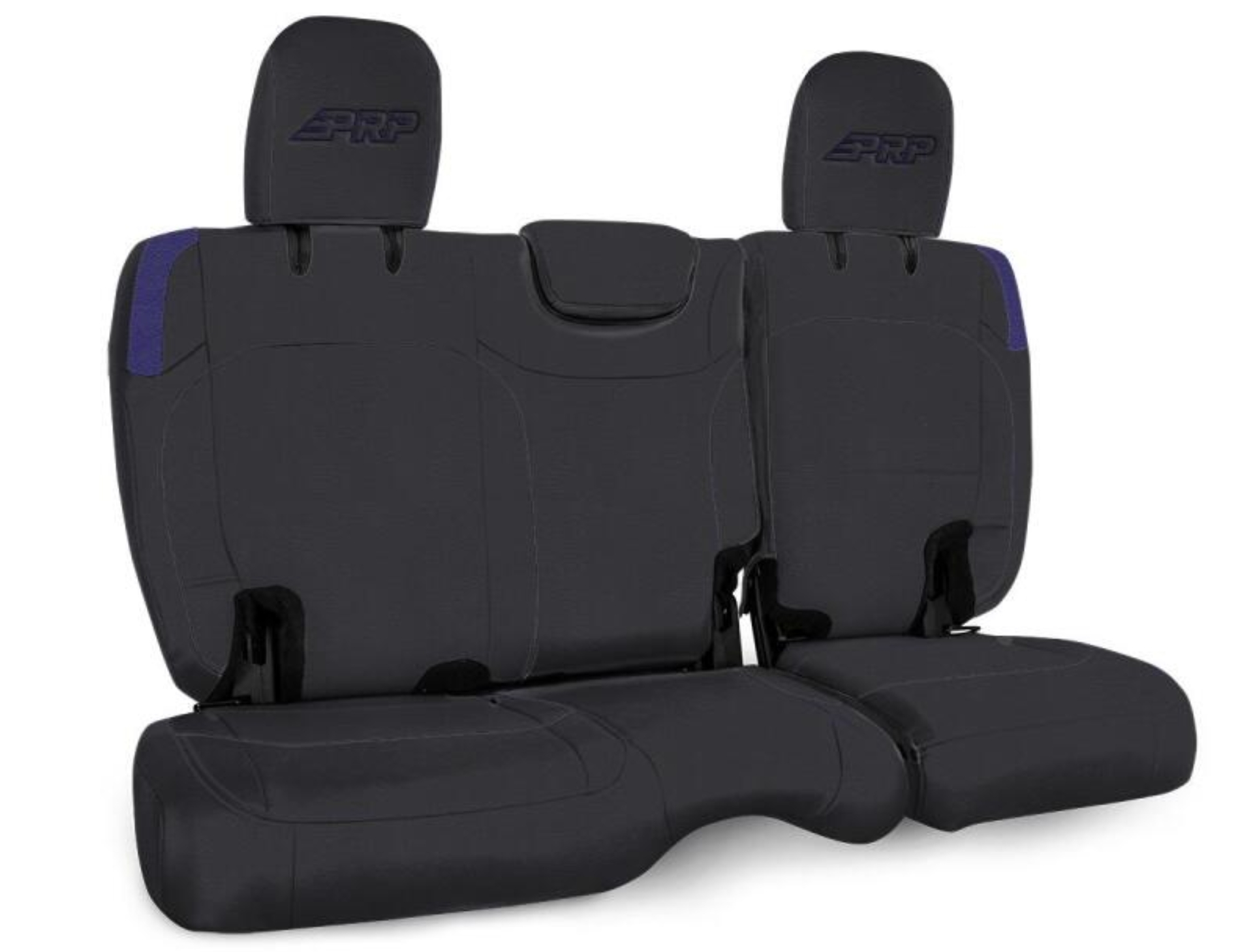 Picture of PRP Jeep Wrangler JL Rear Bench CoversU - 4 door with no armrest - Black/Purple