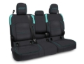 Picture of PRP Jeep Wrangler JT Rear Bench Covers - with Armrest - Black/Teal