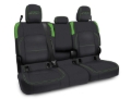 Picture of PRP Jeep Wrangler JT Rear Bench Covers - with Armrest - Black/Green