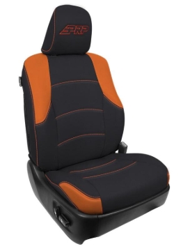 Picture of PRP 11-24 Toyota 4Runner Front Seat Covers (Pair) - Black/Orange