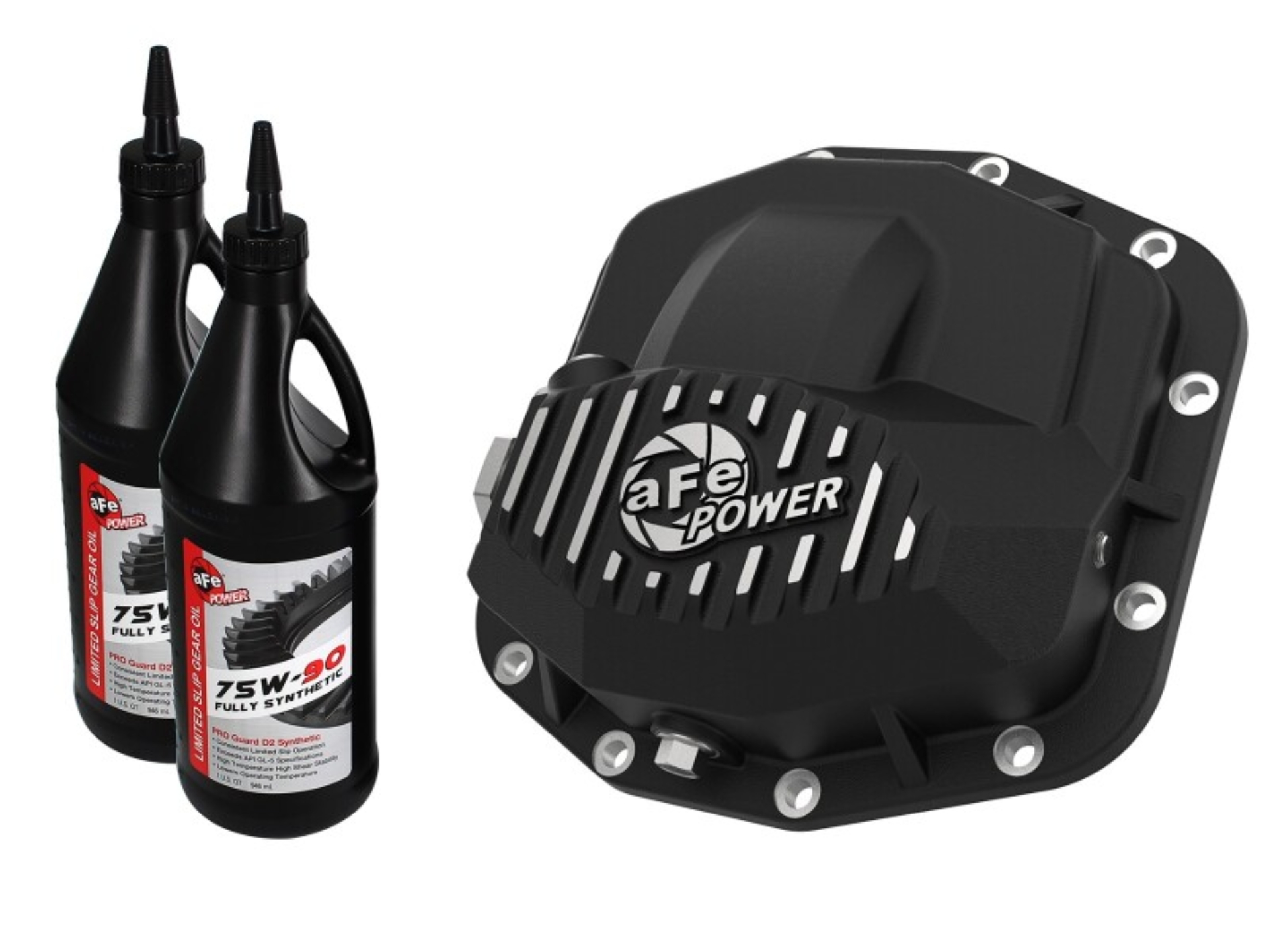 Picture of aFe 18-21 Jeep Wrangler JL Dana M210 Pro Series Front Diff Cover w/ Oil - Black