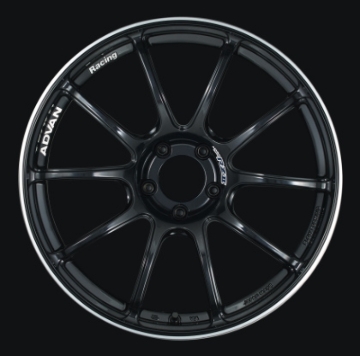 Picture of Advan RZII 17x8.0 +45 5x114.3 Racing Gloss Black & Ring Wheel