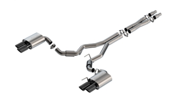 Picture of Borla 2024 Ford Mustang GT 5.0L V8 3 in S-Type Catback Non-Active Exhaust- Black Chrome Quad Tip