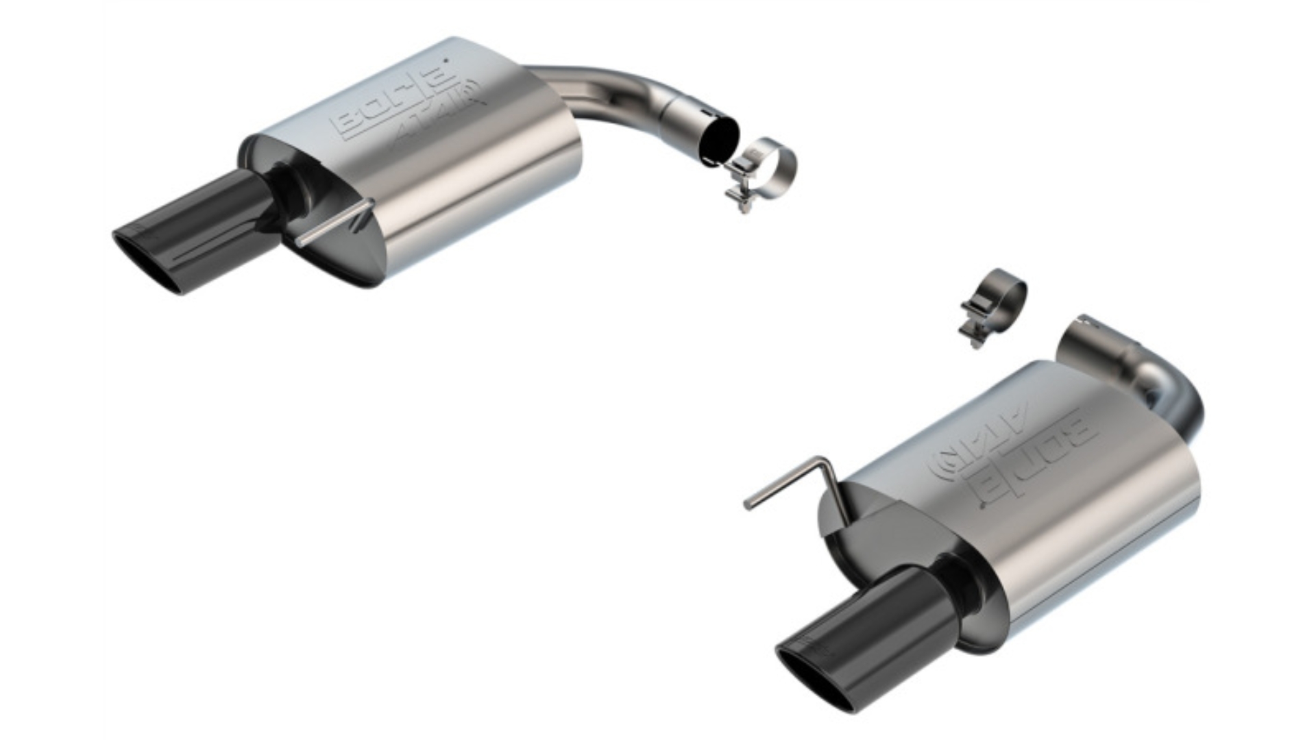 Picture of Borla 2024 Ford Mustang GT 5.0L V8 w/o Active Exhaust ATAK Axle-Back Exhaust System - Black Chrome