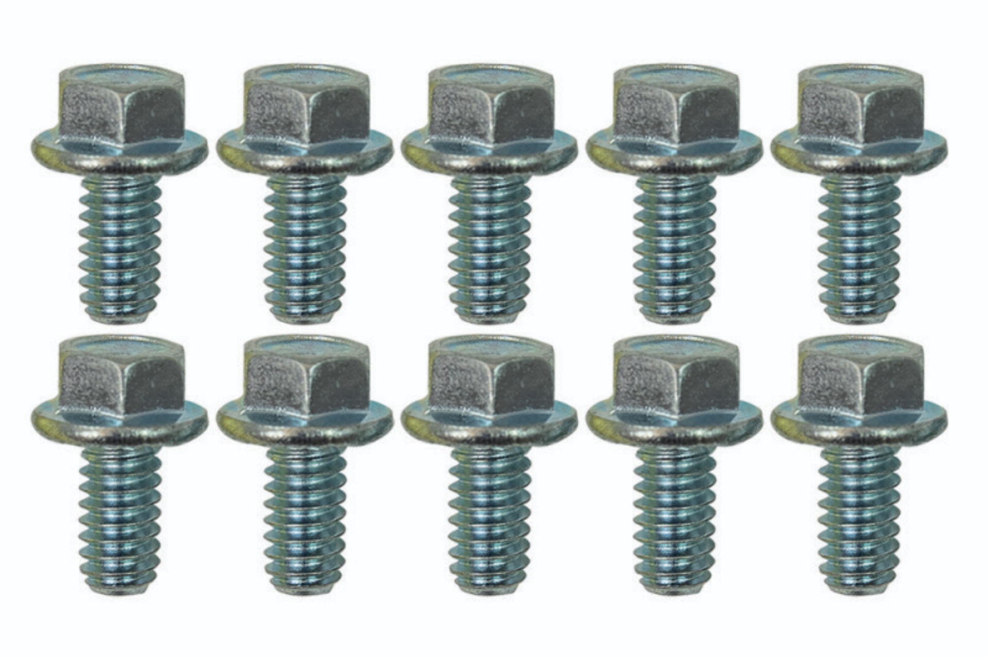 Picture of Moroso 1/4in-20 x .500in Serrated Zinc Flange Bolt - 10 Pack