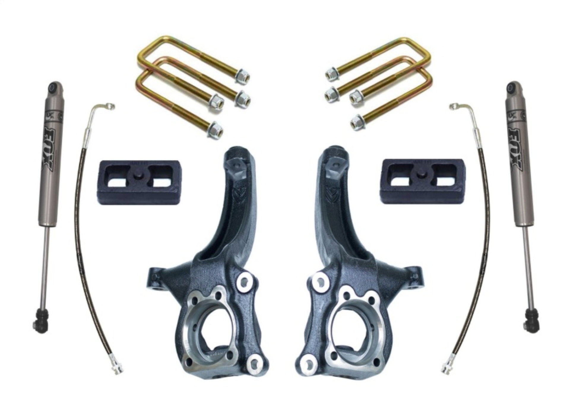 Picture of MaxTrac 15-18 Chevrolet Colorado 2WD 4in/2in MaxPro Elite Spindle Lift Kit w/FOX Shocks