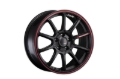 Picture of SSR GTV05 4x100 16x6.0 Offset 45 Flat Black w/ Red Line