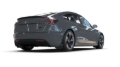 Picture of Rally Armor 24-26 Tesla Model 3 Highland Black UR Mud Flap Dark Grey Logo