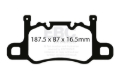 Picture of EBC 13-15 Porsche 911 (991) GT3 3.8L (w/Cast Iron Rotor) Redstuff Rear Brake Pads