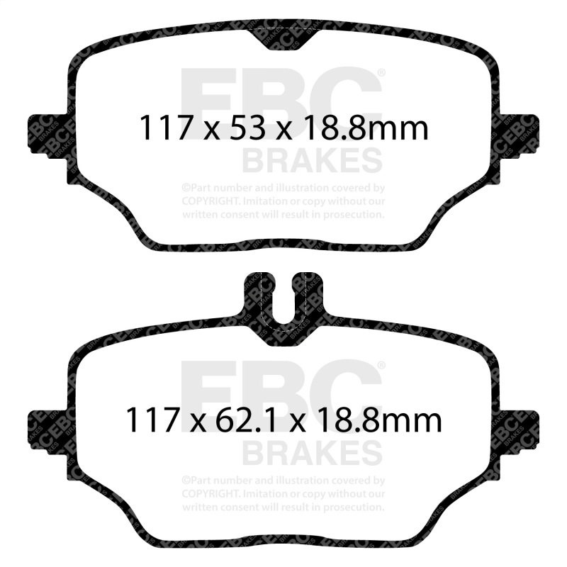 Picture of EBC 2020+ Mercedes-Benz GLE350 (SUV)(W167) Yellowstuff Rear Brake Pads