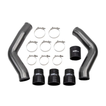 Picture of Wehrli 13-18 Ram 6.7L Cummins 3.5in Intercooler Pipes Kit - Bengal Silver