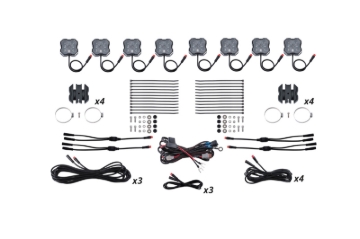 Picture of Diode Dynamics Stage Series SXS Rock Light Installer Kit - RGBW M8 (8-pack)
