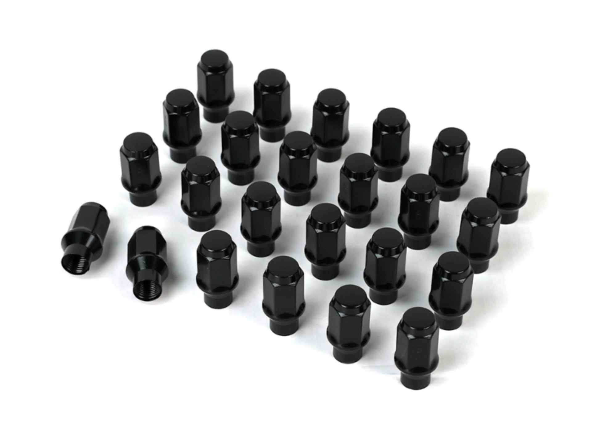 Picture of ICON Alloys Lug Nut Kit Black - 14x1.5 - 24 Lug Nuts w/ Custom Shank