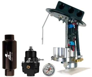 Picture of Aeromotive 11-17 Ford Mustang Drop In Kit (Pump Module/Gauge/Regulator/Filter) - Single 450 LPH